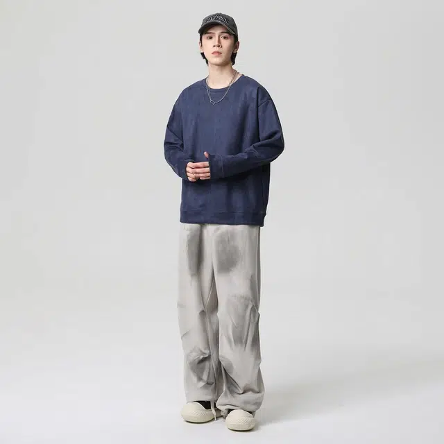 快鱼 日系简约学生党好物基础款多巴胺系列休闲套头纯色百搭亲肤舒适落肩保暖百搭麂皮绒圆领套头卫衣 男女同款