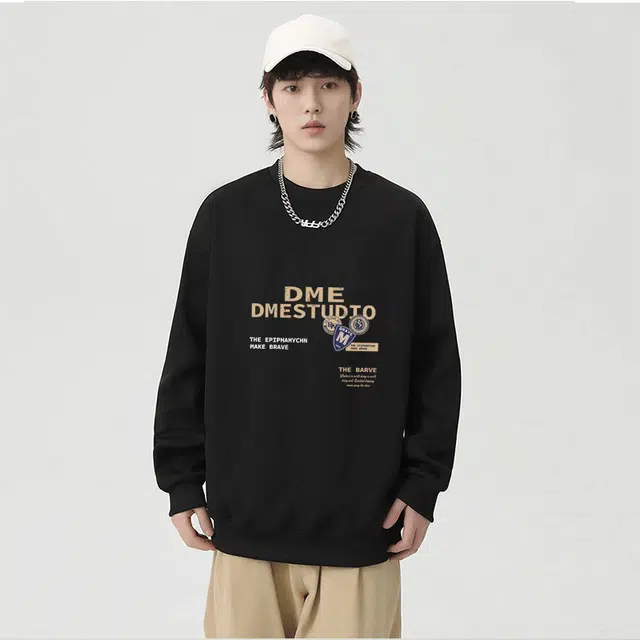 【dme】 简约美观大气美式重磅宽松潮牌卫衣 男女同款