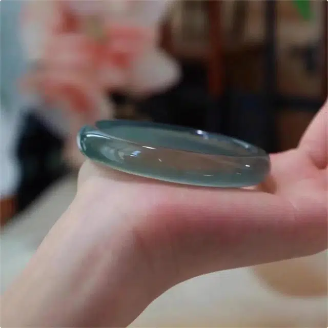 兰慕茵诺 新中式国潮库里蓝古风清冷感 典雅温婉气质显白 搭配汉服旗袍显白 #好运 玉髓 手镯 女款