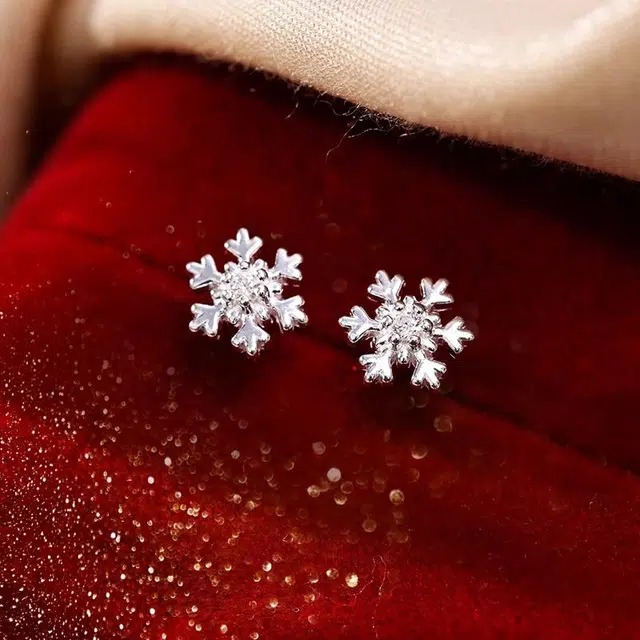 韵系 轻奢小众雪花螺旋 铜镀金 耳钉 女款