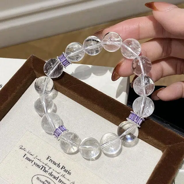 倾爱 轻奢高级感 简约设计招米手饰 白水晶 手串 女款
