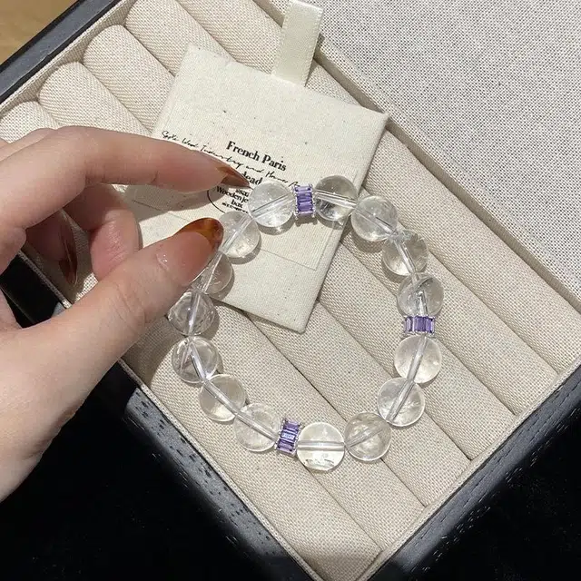倾爱 轻奢高级感 简约设计招米手饰 白水晶 手串 女款
