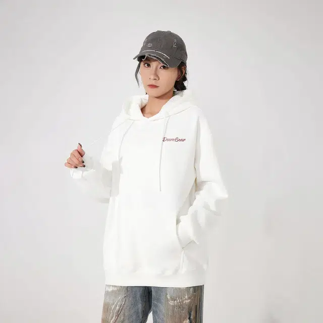 萌芽熊 字母连帽透气舒适百搭宽松卫衣 男女同款