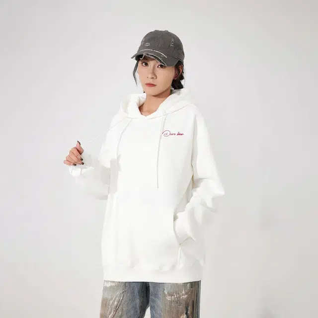 萌芽熊 字母连帽透气百搭休闲卫衣 男女同款