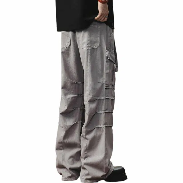 格蓝鹿 美式水洗宽松潮牌工装裤 男款