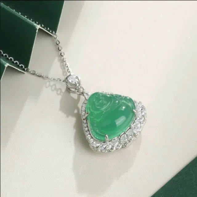 帝苏行 玲珑剔透 星环佛公 新中式国潮 吉祥如意 平安顺遂 简约小众设计 玉髓 项链 女款