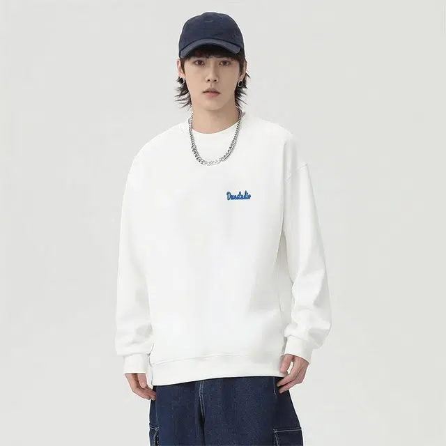 【dme】 简约慵懒风美观大气美式重磅宽松长袖卫衣 男女同款