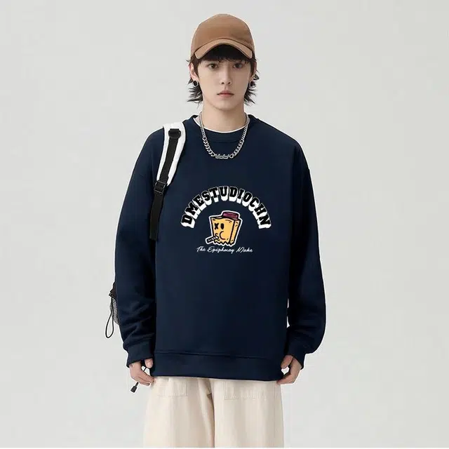 【dme】 简约美观大气美式百搭日系重磅宽松卫衣 男女同款