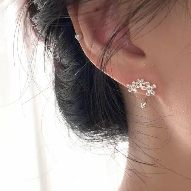 韵系 繁花似锦养耳洞 铜镀金 耳钉 女款
