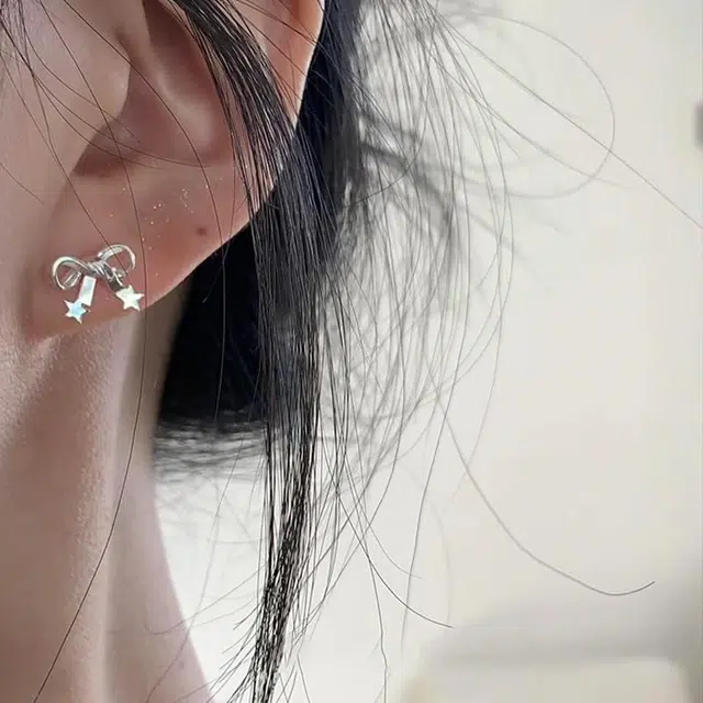 韵系 精致小巧蝴蝶结 铜镀金 耳钉 女款