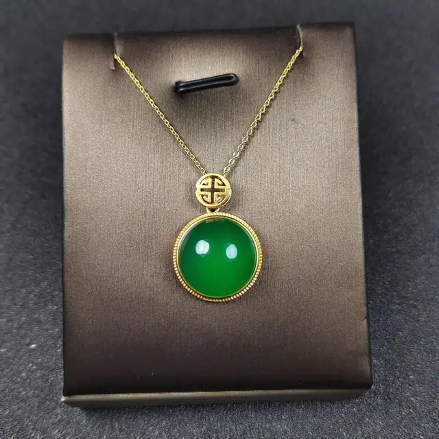 识恩 薄荷绿古风宫廷简约精致轻奢复古国风气质优雅小众清冷高级感白月光女神#好运 玉髓 项链 女款