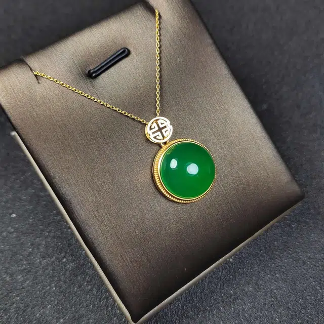 识恩 薄荷绿古风宫廷简约精致轻奢复古国风气质优雅小众清冷高级感白月光女神#好运 玉髓 项链 女款