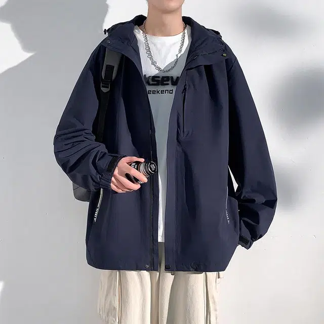 雅鹿  三合一户外山系百搭休闲  防水防风防紫外线透气耐磨冲锋衣 男女同款 深蓝色