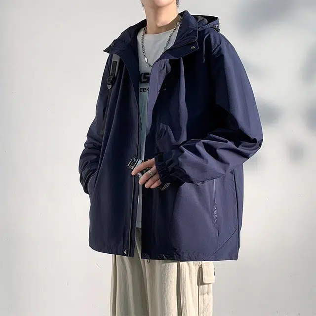 雅鹿  三合一户外山系百搭休闲  防水防风防紫外线透气耐磨冲锋衣 男女同款 深蓝色