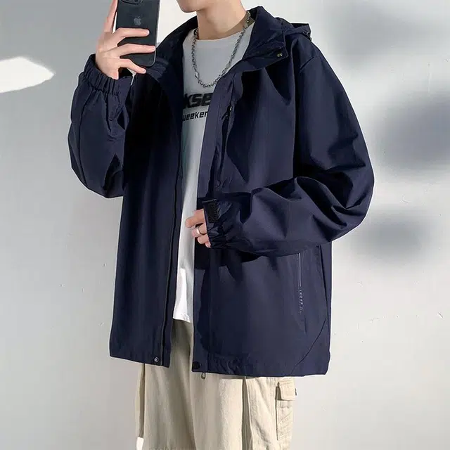 雅鹿  三合一户外山系百搭休闲  防水防风防紫外线透气耐磨冲锋衣 男女同款 深蓝色