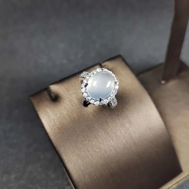 识恩 简约精致轻奢复古国风气质优雅小众清冷高级感白月光女神#好运 玉髓 戒指 女款