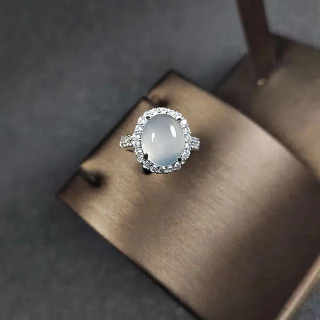 识恩 简约精致轻奢复古国风气质优雅小众清冷高级感白月光女神#好运 玉髓 戒指 女款