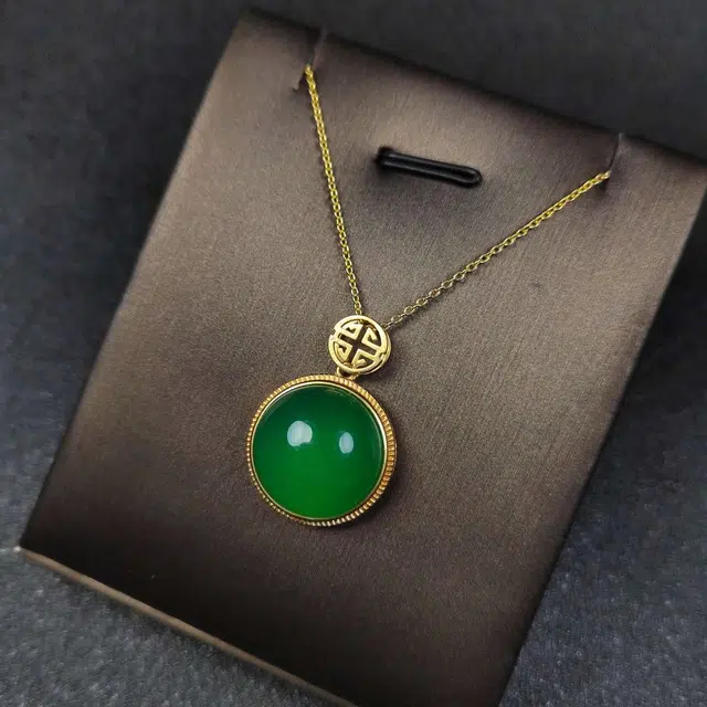识恩 薄荷绿古风宫廷简约精致轻奢复古国风气质优雅小众清冷高级感白月光女神#好运 玉髓 项链 女款