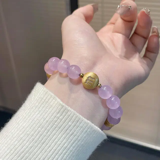 金杰福 九紫离火轻奢小众高级感设计气质百搭配饰 水晶 手串 女款