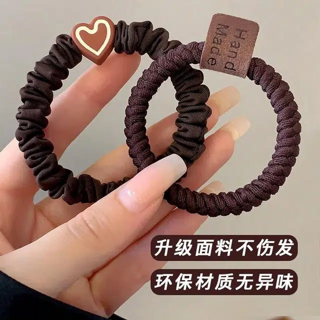 丹琴 高端橡皮筋扎头发简约气质高弹力耐用皮套发绳 布艺 头绳 女款