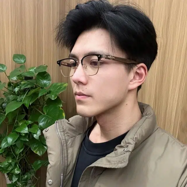 【联系客服可配度数】 佐川 复古原木半框框潮木质 板材镜架 方形 光学眼镜 男女同款情侣款 礼盒装
