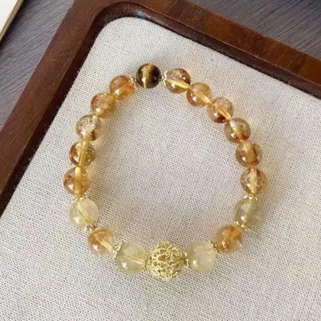 唐述 开运能量 开启人生财富大门 收获满满 轻奢时尚百搭 黄水晶 手串 男女同款情侣款