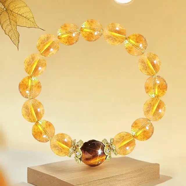 彗时 暴富小霸王 黄水晶 手串 男女同款情侣款