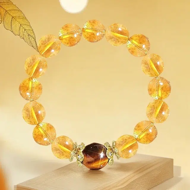 彗时 暴富小霸王 黄水晶 手串 男女同款情侣款