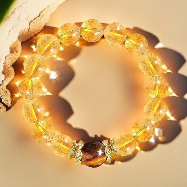 彗时 暴富小霸王 黄水晶 手串 男女同款情侣款