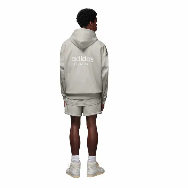 adidas originals Adidas Basketball Chapter 1 Sweat Hoodymetal Grey Logo