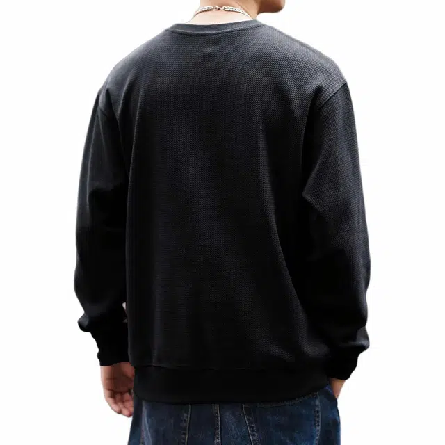 格蓝鹿 圆领薄款宽松卫衣 男款