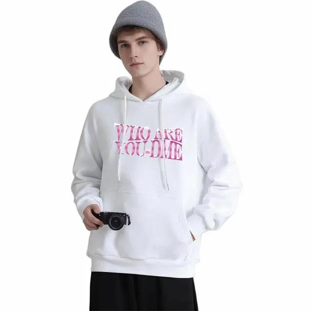 【dme】 潮流字母印花宽松百搭时尚休闲美式复古高级连帽卫衣 男女同款