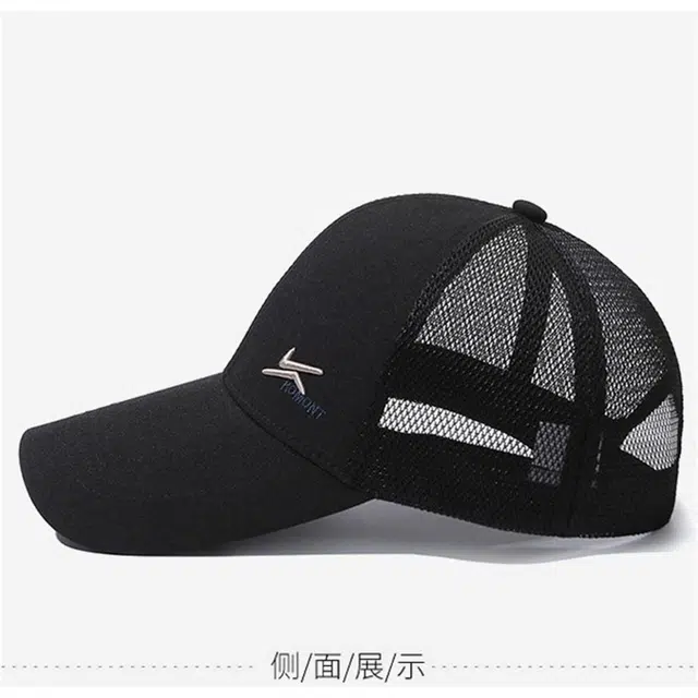 顶瓜瓜 帽子户外出游大檐网帽防晒遮阳透气时尚休闲百搭 聚酯纤维 鸭舌帽 男款