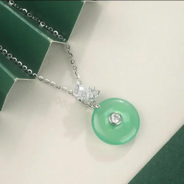 【晶莹如玉】 帝苏行 翠福临门 新中式国潮 吉祥如意平安顺遂 好运 简约小众设计 玉髓 项链 女款