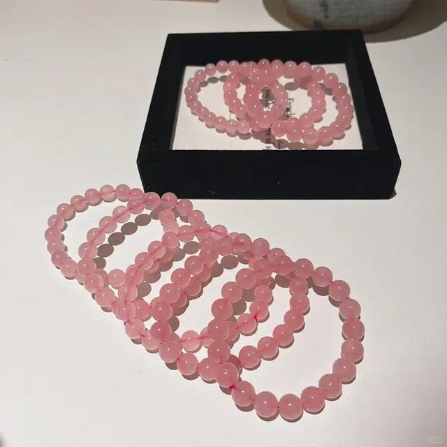 雅谷 招财纳福 桃花运 甜美在逃公主樱花粉 新中式学业上岸百搭清冷高级 好运手饰 水晶 手串 女款