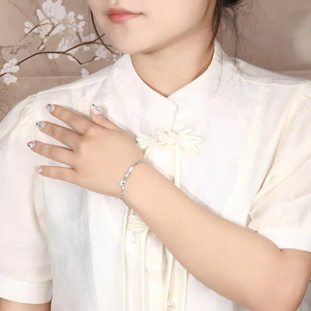 【节节高升事业运】 老凤祥 竹节蝴蝶手饰 长青竹节竹够浪漫国潮新中式转运学业成功上岸  #好运 玉髓 玉石手链 女款
