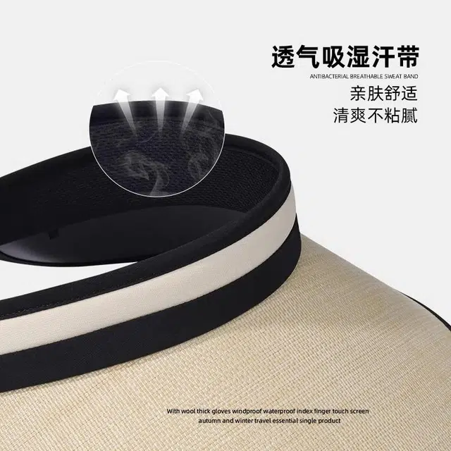 啄木鸟 双层防护 透气汗带 可调节 易收纳 草编 防晒帽 女款