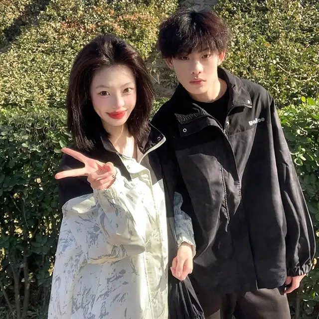 雅鹿 美式山系户外高街潮流雪山纹扎染时尚简约基础款字母印花拼接工装通勤飞行员撞色宽松落肩防风保暖舒适休闲百搭夹克 男女同款