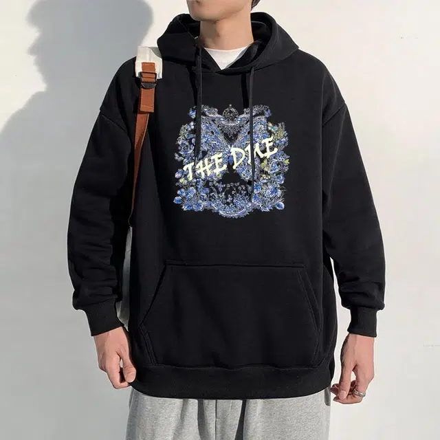 【dme】 民族风印花蝴蝶重磅潮牌时尚卫衣 男女同款