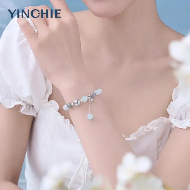 银千惠 蝶光萤河 新中式夜光蝴蝶 翩翩蝶舞 玻璃猫眼 手串 女款