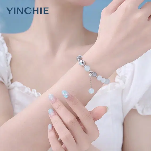 银千惠 蝶光萤河 新中式夜光蝴蝶 翩翩蝶舞 玻璃猫眼 手串 女款