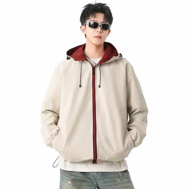 雅鹿  基础款简约城市户外青少年百搭登山运动休闲宽松连帽  防水防泼水防风冲锋衣 男女同款