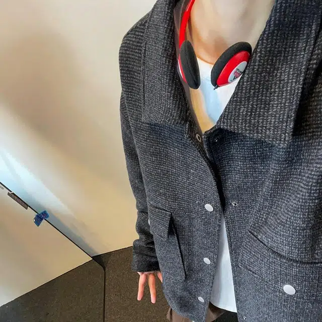 雅鹿 美式复古潮流小香风休闲百搭慵懒风大口袋重磅长袖开扣夹克 男女同款