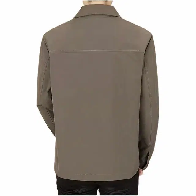 雅鹿 季男士外套翻领休闲商务工装薄款外套夹克 男款