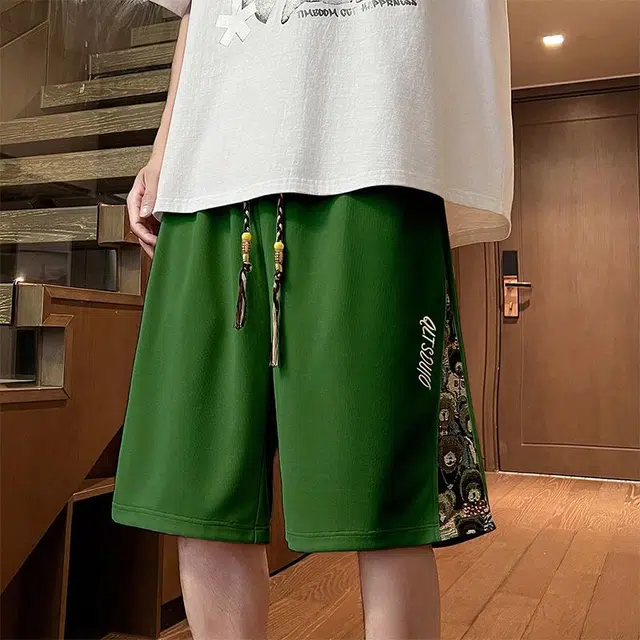 物质公式 美式复古高街简约基础看潮牌篮球透气百搭时尚五分学生户外直筒休闲短裤 男女同款