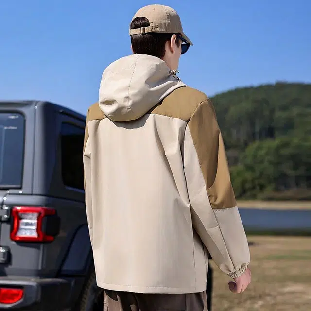 鸭鸭 户外运动系列 休闲防风耐磨夹克衣服情侣款登山服外套 男女同款
