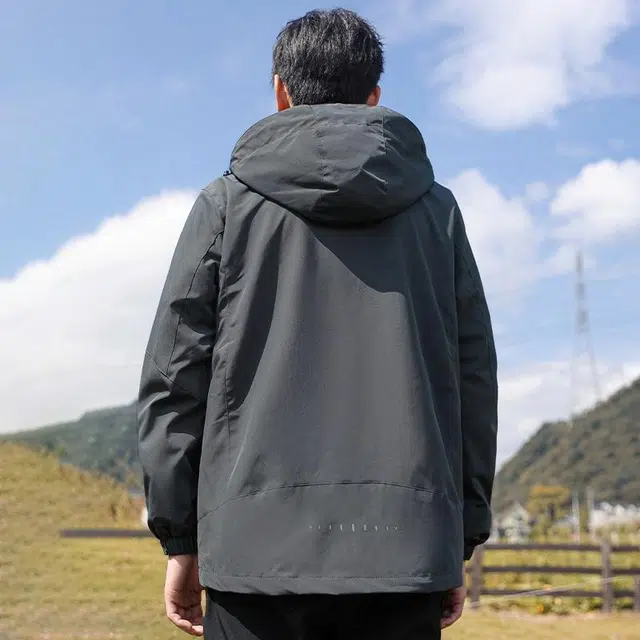 鸭鸭 户外运动系列 三合一连帽纯色登山休闲通勤加绒内胆情侣款外套 男女同款