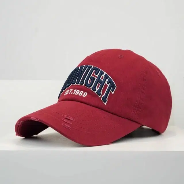 钓鱼熊 复古美式做旧破洞棒球春夏刺绣字母大头围显脸小 棉 鸭舌帽 男女同款情侣款