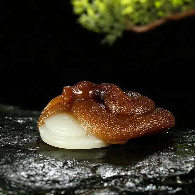 玉说 冠军范芷若代言国风糖白生肖蛇把饰智慧 把件 白玉/青白玉 男女同款情侣款