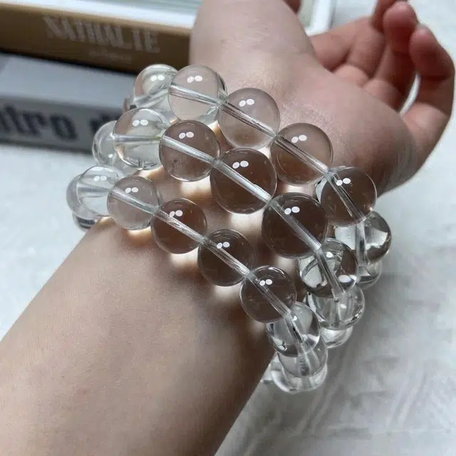 【净化负能量】 金逸晟 水逆退散好运疗愈通透 白水晶 手串 男女同款情侣款